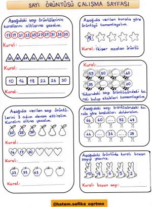 Sayı Örüntüsü Çalışma Etkinlikleri 