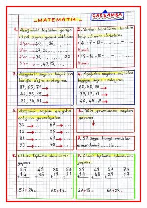 2. Sınıf 1. Ara Tatil Etkinlikleri