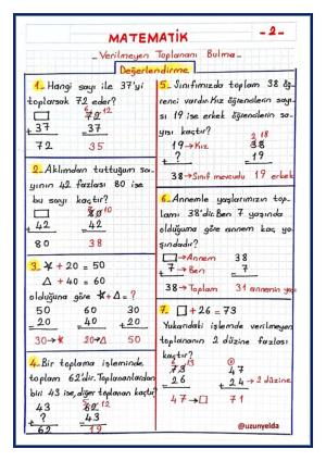 2. Sınıf 10. Hafta Etkinlikleri