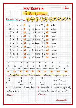 2. Sınıf 22. Hafta Etkinlikleri