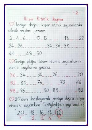 2. Sınıf 3. Hafta Etkinlikleri