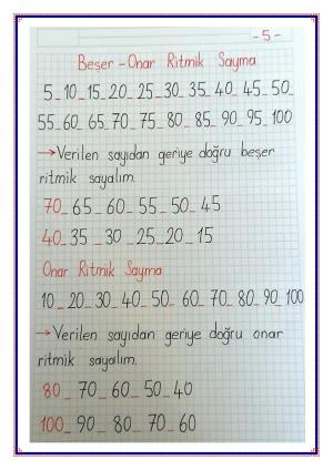 2. Sınıf 3. Hafta Etkinlikleri