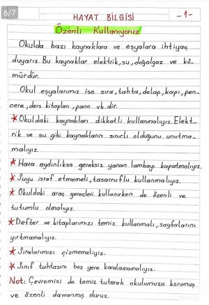 2. Sınıf 5. Hafta Etkinlikleri