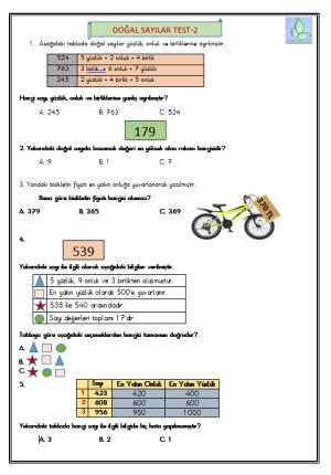 Doğal Sayılar Test 2