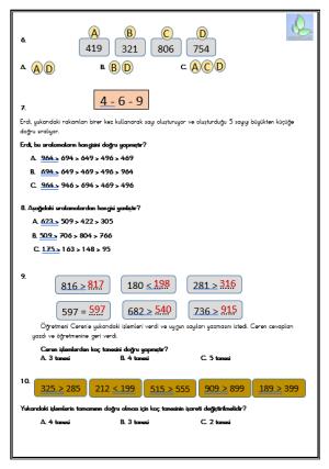 Doğal Sayılar Test 2