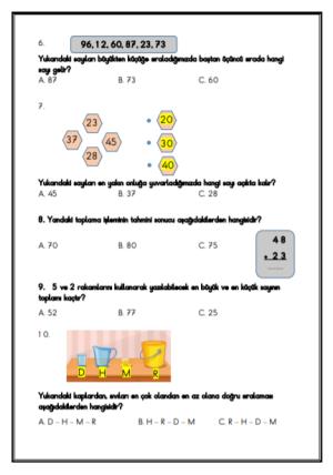 Matematik Hazır Bulunuşluk  Testi