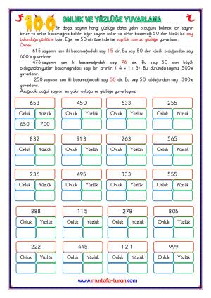 Onluk ve Yüzlüğe Yuvarlama Etkinlikler Serisi