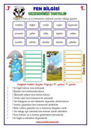 Gezegenimizi Tanıyalım Etkinliği-2