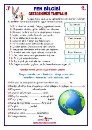 Gezegenimizi Tanıyalım Etkinliği-3