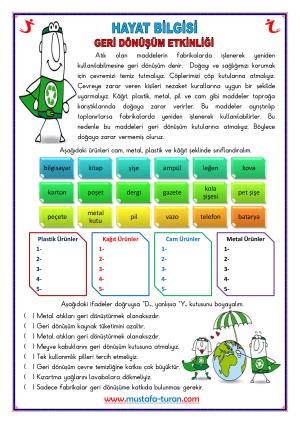 Geri Dönüşüm ve Çevre Etkinliği 