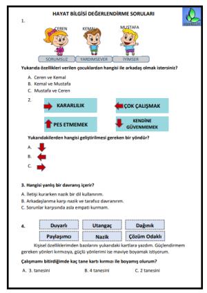 Life Unit Questions in Our School 1