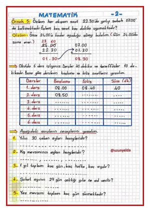 3. Sınıf 24. Hafta Etkinlikleri