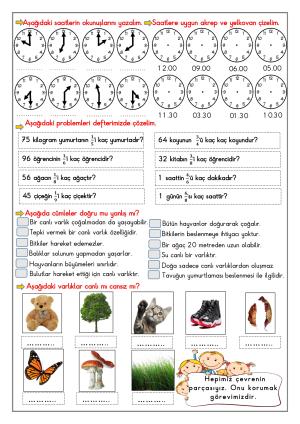 3. Sınıf Günlük Ödev-9