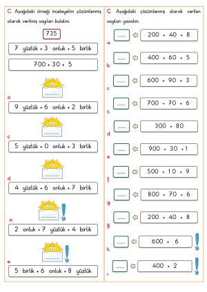 Doğal Sayıları Basamak Adları Etkinliği