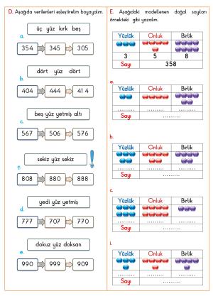 Doğal Sayıları Basamak Adları Etkinliği