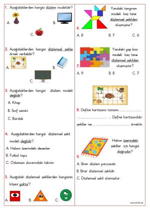 Düzlem ve Düzlemsel Şekil Etkinliği-1