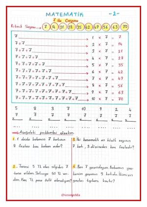 3. Sınıf 12. Hafta Etkinlikleri