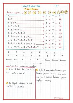 3. Sınıf 12. Hafta Etkinlikleri