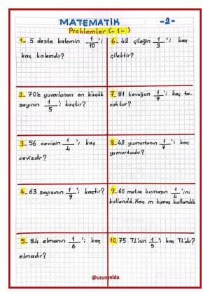 3. Sınıf 21. Hafta Etkinlikleri