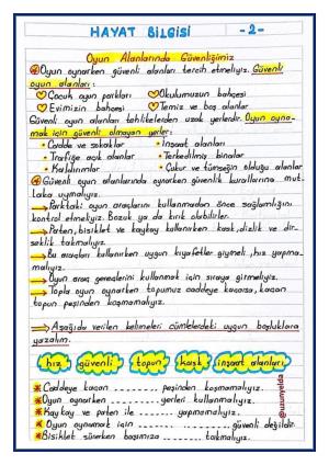 3. Sınıf 23. Hafta Etkinlikleri