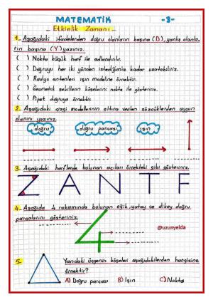 3. Sınıf 29. Hafta Etkinlikleri