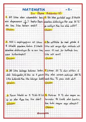 3. Sınıf 34. Hafta Etkinlikleri