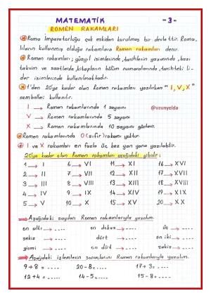 3. Sınıf 4. Hafta Etkinlikleri