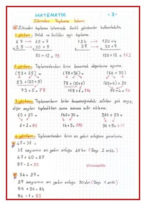 3. Sınıf 7. Hafta Etkinlikleri