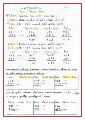 3. Sınıf 9. Hafta Etkinlikleri