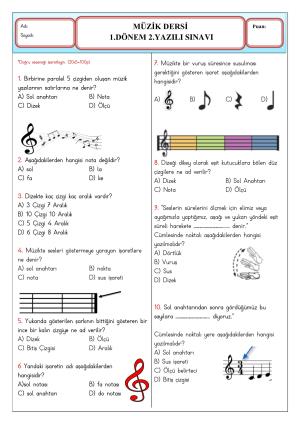 4. Sınıf 1. Dönem 2. Yazılı Sınavları