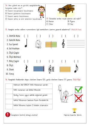 4. Sınıf 2. Dönem 2. Yazılı Sınavları