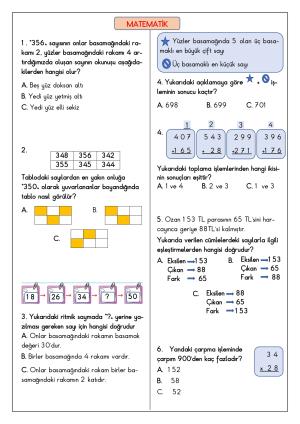 4. Sınıf Hazır Bulunuşluk Sınavı