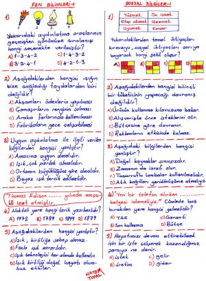 4. Sınıf Mini Dene Sınavı -1