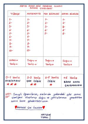 4. Sınıf Mini Dene Sınavı -7