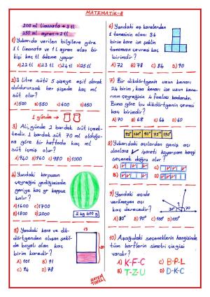 4. Sınıf Mini Dene Sınavı -8