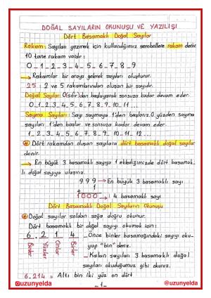 4. Sınıf 1. Hafta Etkinlikleri