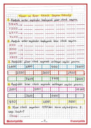 4. Sınıf 1. Hafta Etkinlikleri