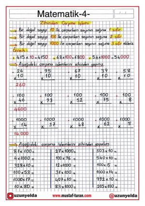 4. Sınıf 12. Hafta Etkinlikleri