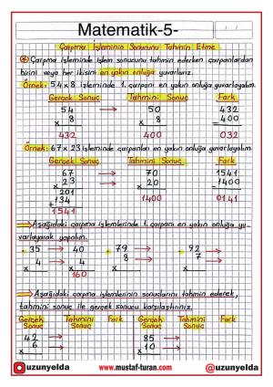 4. Sınıf 12. Hafta Etkinlikleri