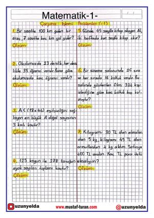 4. Sınıf 13. Hafta Etkinlikleri