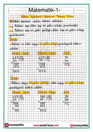 4. Sınıf 15. Hafta Etkinlikleri