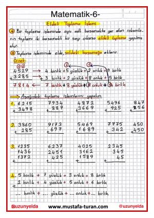 4. Sınıf 4. Hafta Etkinlikleri