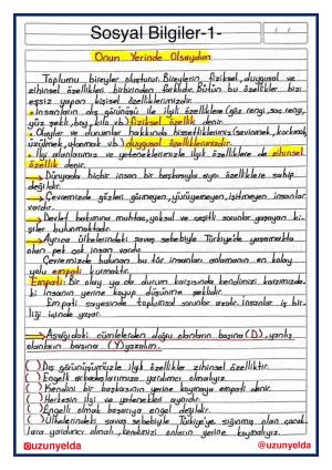 4. Sınıf 4. Hafta Etkinlikleri