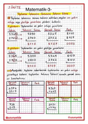 4. Sınıf 6. Hafta Etkinlikleri