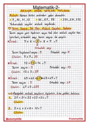 4. Sınıf 7. Hafta Etkinlikleri