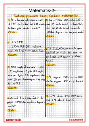 4th Grade 9th Week Activities