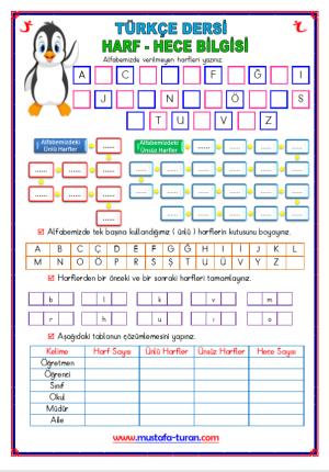 Harf - Hece Bilgisi Etkinliği-5