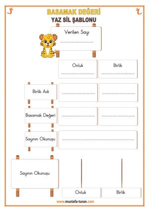 Place Value Write Delete Templates