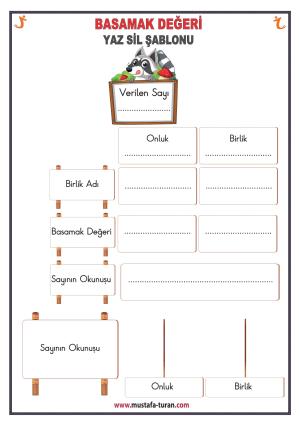 Place Value Write Delete Templates