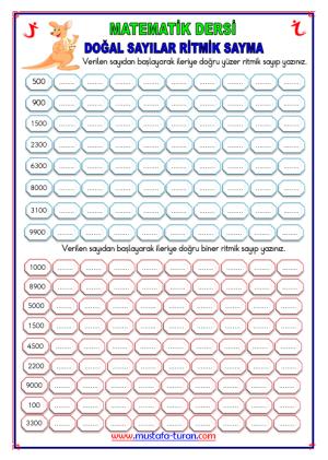 Doğal Sayılar Ritmik Sayma-3